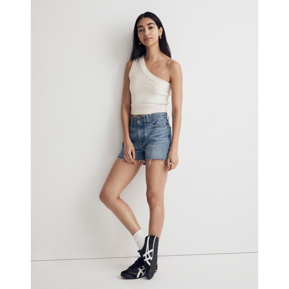 Madewell Women's Relaxed Rigid Denim Shorts Wisner Wash Side Notch 27
